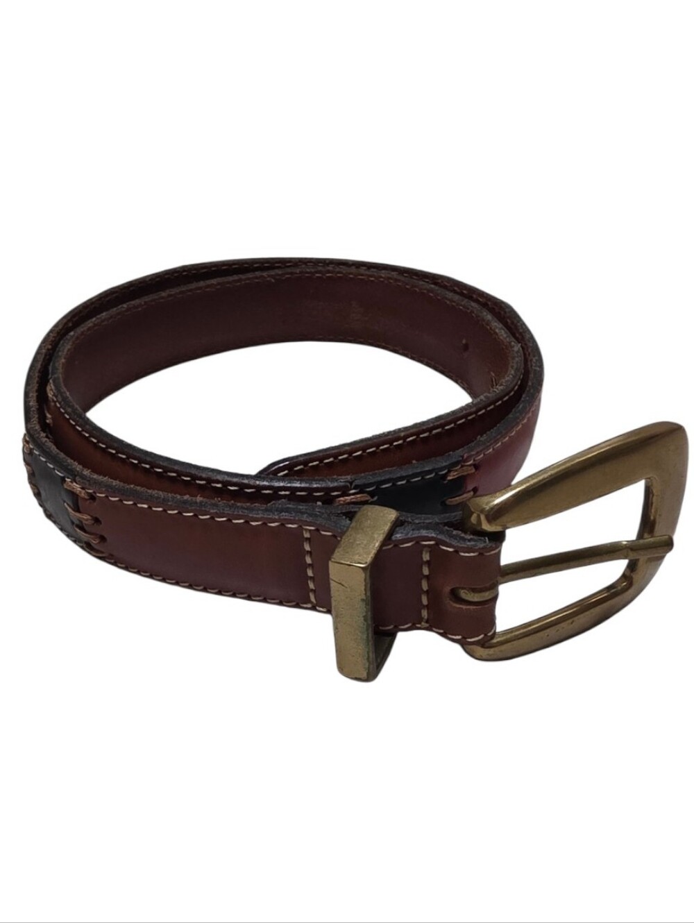 Fossil Leather "Patchwork" Multicolor Boho Belt